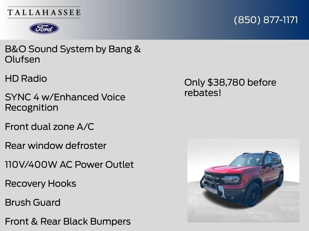 new 2025 Ford Bronco Sport car, priced at $38,780