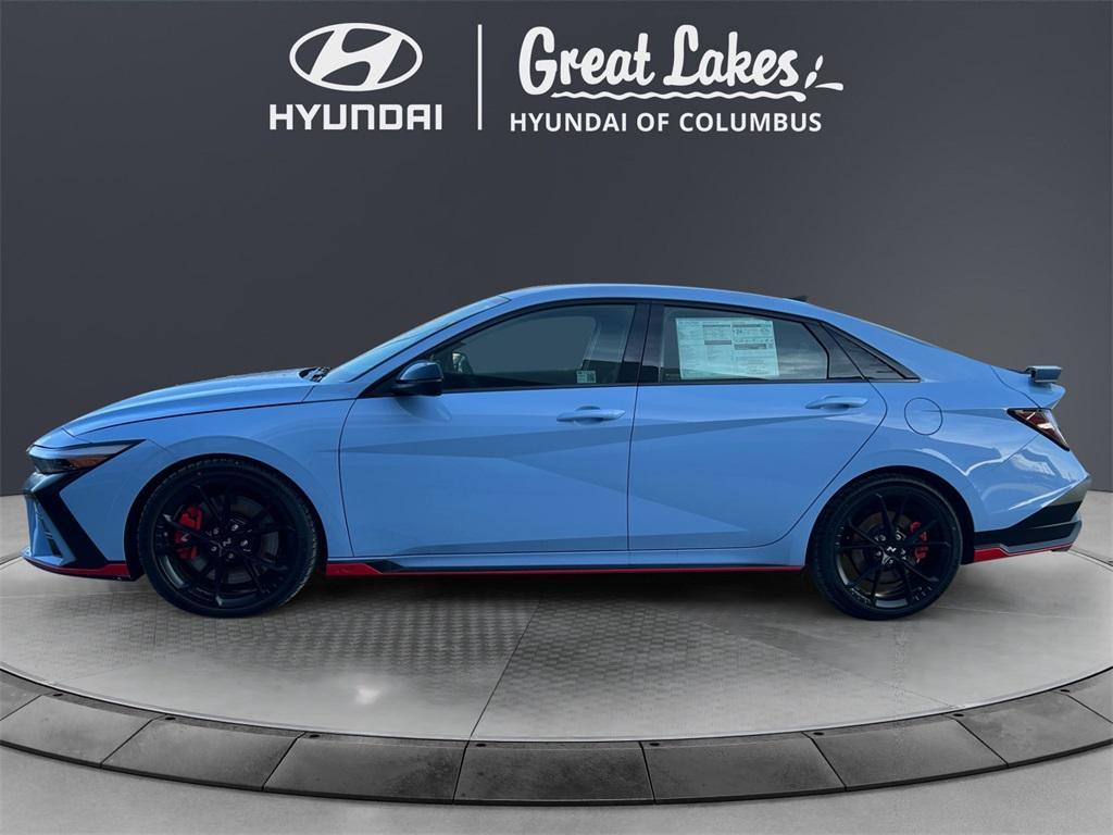 new 2025 Hyundai Elantra N car, priced at $34,895