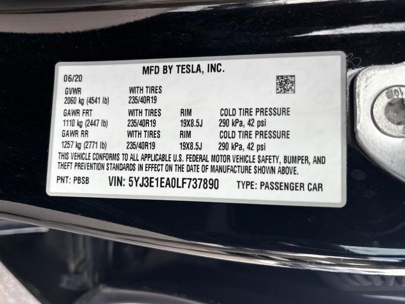 used 2020 Tesla Model 3 car, priced at $24,395