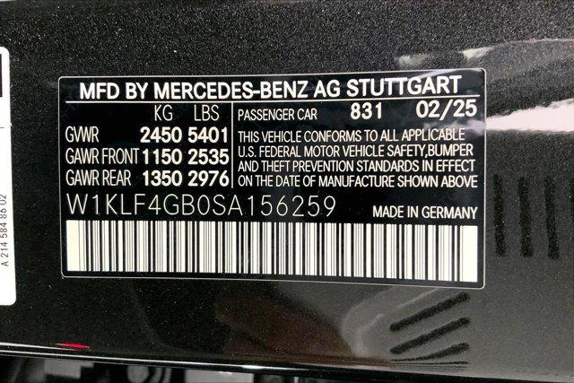 new 2025 Mercedes-Benz E-Class car, priced at $68,250