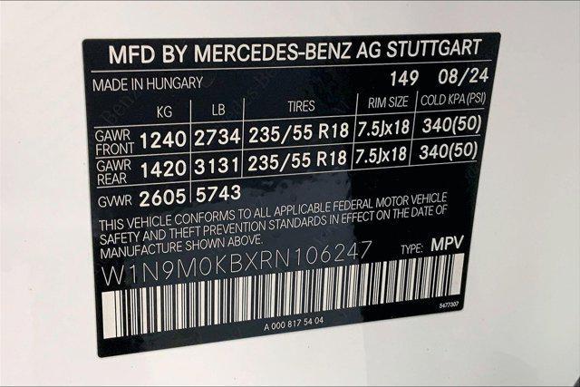 new 2024 Mercedes-Benz EQB 300 car, priced at $59,215