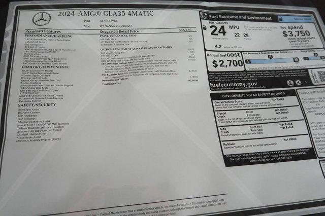new 2024 Mercedes-Benz AMG GLA 35 car, priced at $62,445
