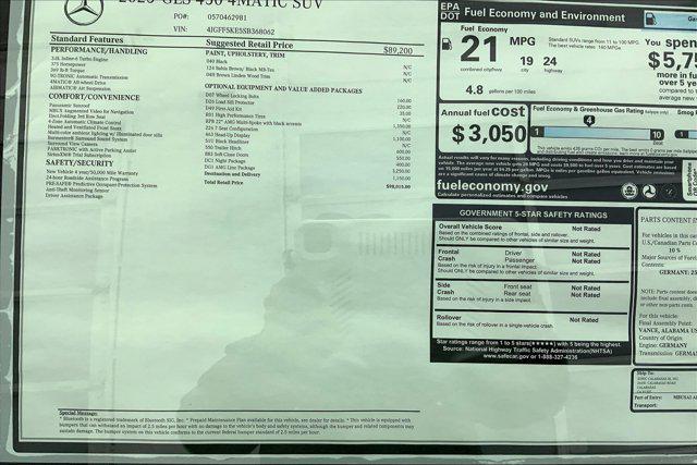 new 2025 Mercedes-Benz GLS 450 car, priced at $98,015