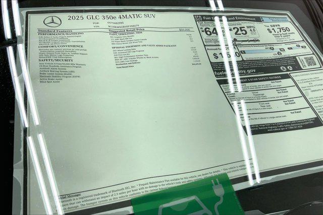 new 2025 Mercedes-Benz GLC 350e car, priced at $66,605