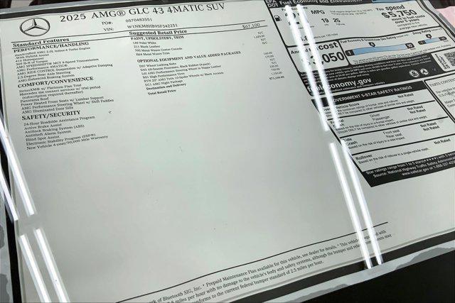 new 2025 Mercedes-Benz AMG GLC 43 car, priced at $71,150