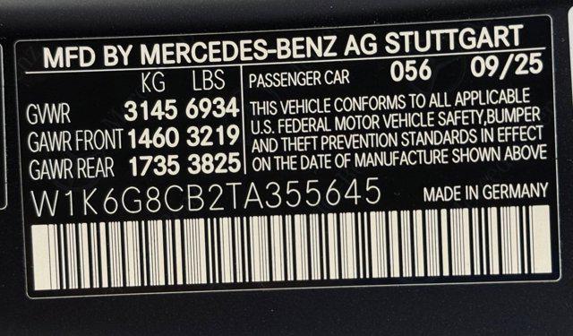 new 2026 Mercedes-Benz AMG S 63 E car, priced at $222,805