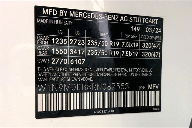 new 2024 Mercedes-Benz EQB 300 car, priced at $62,925