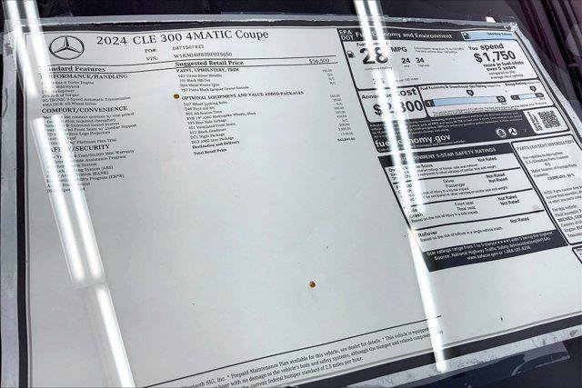 new 2024 Mercedes-Benz CLE 300 car, priced at $62,895