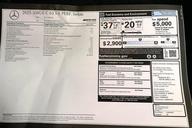 new 2025 Mercedes-Benz AMG C 63 car, priced at $97,480