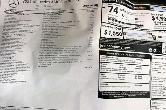 new 2024 Mercedes-Benz AMG EQE car, priced at $133,900