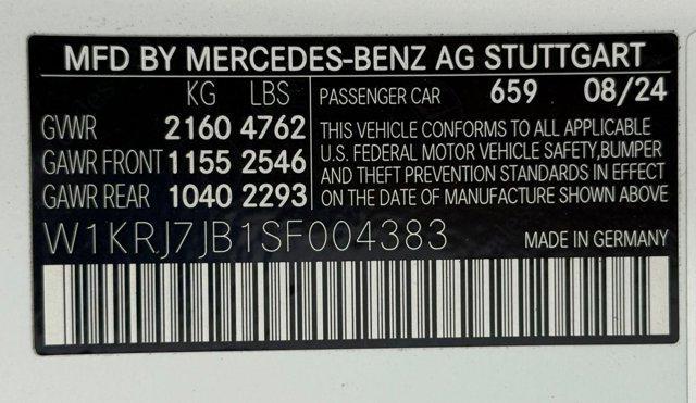 new 2025 Mercedes-Benz AMG GT 63 car, priced at $202,850