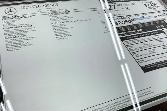 new 2025 Mercedes-Benz GLC 300 car, priced at $52,825