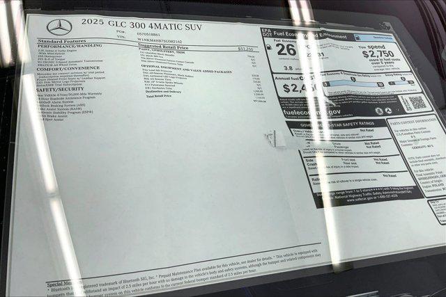 new 2025 Mercedes-Benz GLC 300 car, priced at $57,550