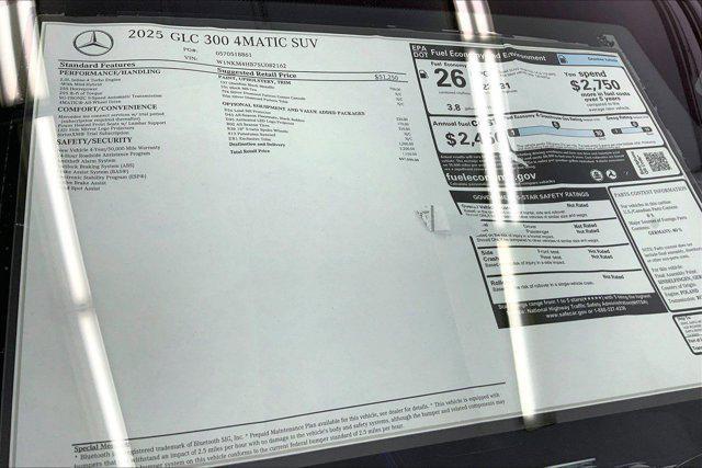 new 2025 Mercedes-Benz GLC 300 car, priced at $57,550