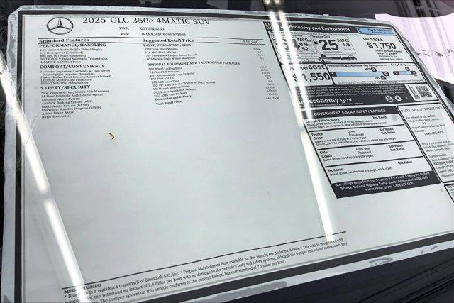 new 2025 Mercedes-Benz GLC 350e car, priced at $68,175