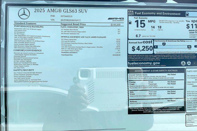 new 2025 Mercedes-Benz AMG GLS 63 car, priced at $153,085