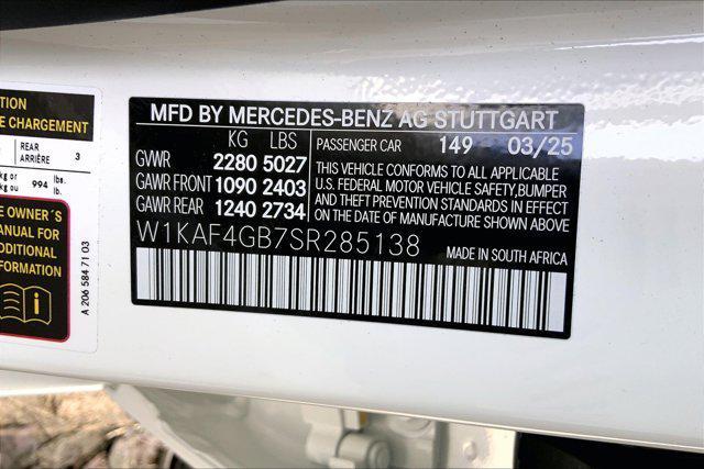 new 2025 Mercedes-Benz C-Class car, priced at $50,655