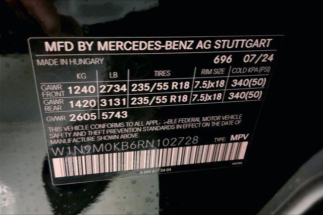 new 2024 Mercedes-Benz EQB 300 car, priced at $60,345