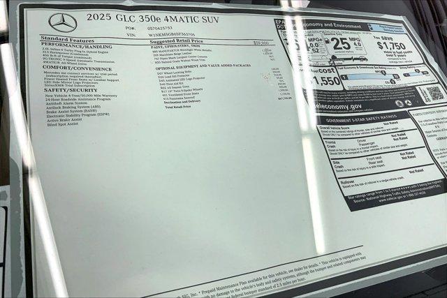 new 2025 Mercedes-Benz GLC 350e car, priced at $67,745