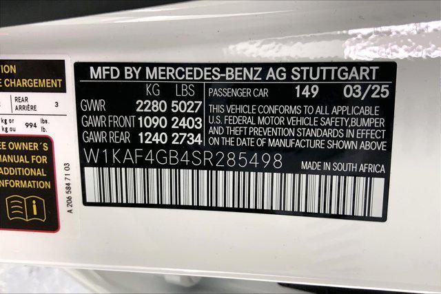 new 2025 Mercedes-Benz C-Class car, priced at $50,655