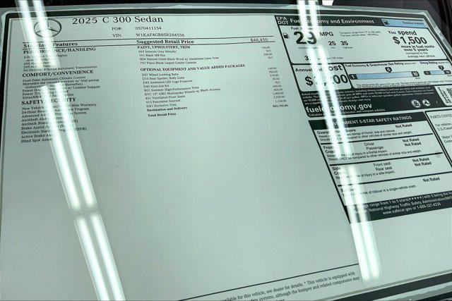 new 2025 Mercedes-Benz C-Class car, priced at $55,705