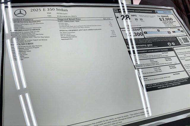new 2025 Mercedes-Benz E-Class car, priced at $64,545