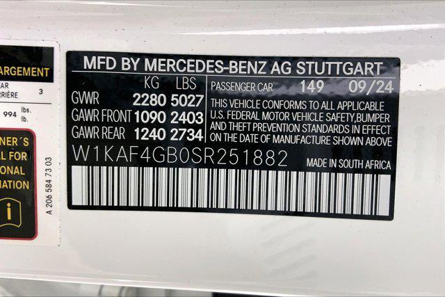 new 2025 Mercedes-Benz C-Class car, priced at $50,235