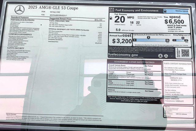 new 2025 Mercedes-Benz AMG GLE 53 car, priced at $96,695