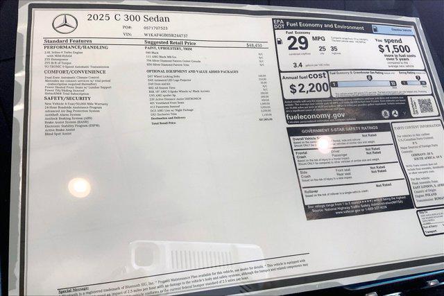 new 2025 Mercedes-Benz C-Class car, priced at $57,805