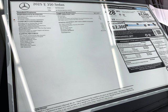 new 2025 Mercedes-Benz E-Class car, priced at $65,165