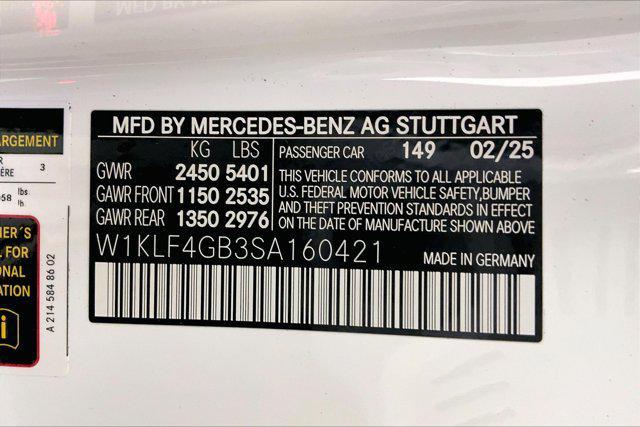 new 2025 Mercedes-Benz E-Class car, priced at $65,165