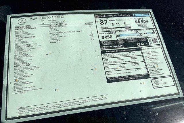 new 2024 Mercedes-Benz EQB 300 car, priced at $60,250