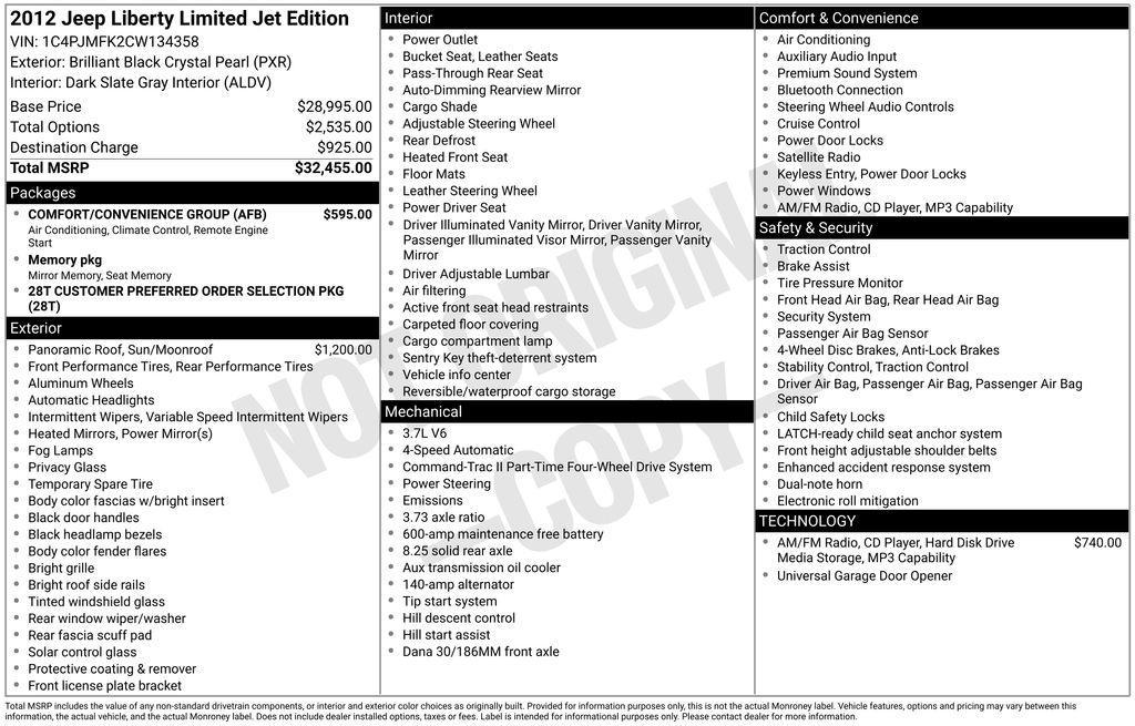 used 2012 Jeep Liberty car, priced at $9,074