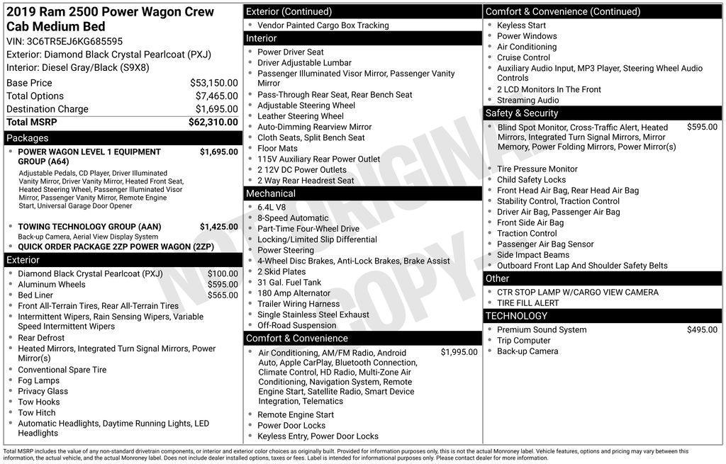 used 2019 Ram 2500 car, priced at $36,890