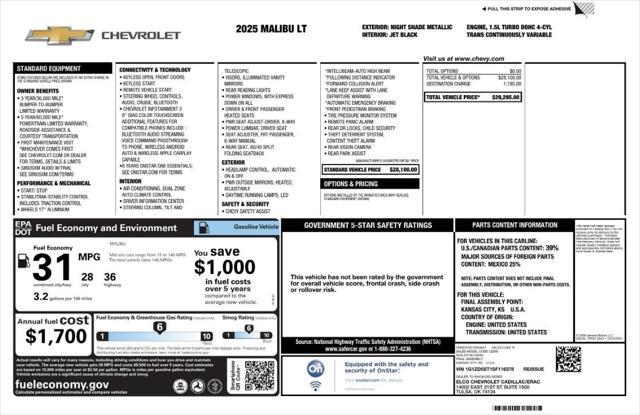 used 2025 Chevrolet Malibu car, priced at $18,499