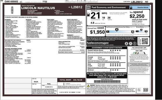 used 2020 Lincoln Nautilus car, priced at $20,999