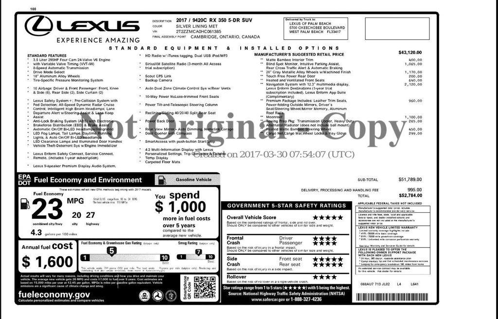 used 2017 Lexus RX 350 car, priced at $16,999