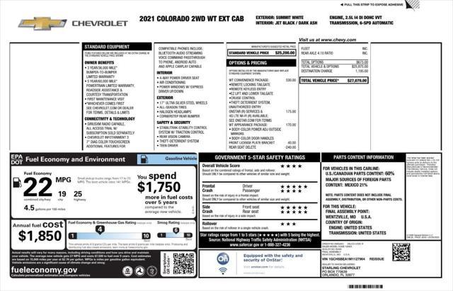 used 2021 Chevrolet Colorado car, priced at $13,499