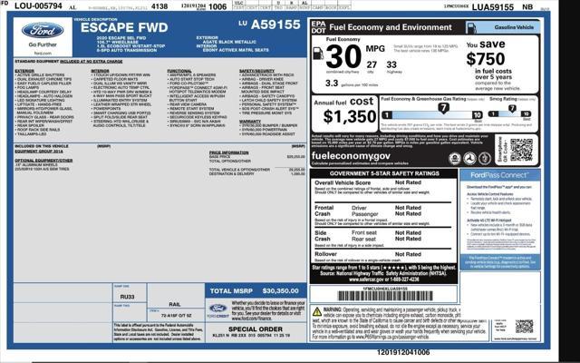 used 2020 Ford Escape car, priced at $14,499