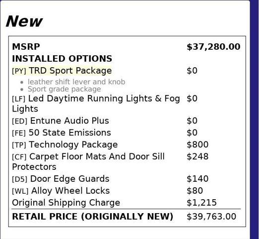 used 2021 Toyota Tacoma car, priced at $28,899