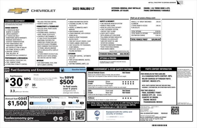 used 2023 Chevrolet Malibu car, priced at $14,999