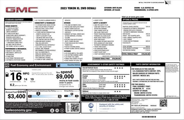 used 2023 GMC Yukon XL car, priced at $48,998