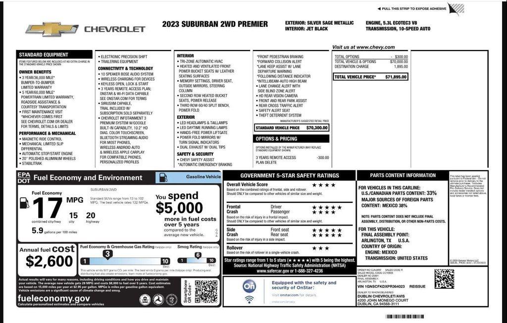 used 2023 Chevrolet Suburban car, priced at $39,299