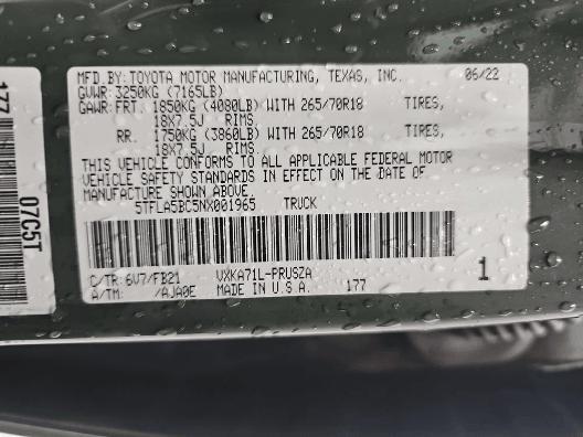 used 2022 Toyota Tundra car, priced at $33,999