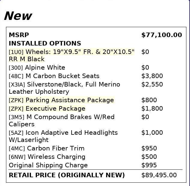 used 2022 BMW M3 car, priced at $73,499