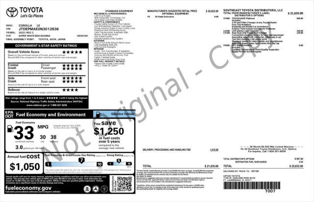 used 2022 Toyota Corolla car, priced at $15,799