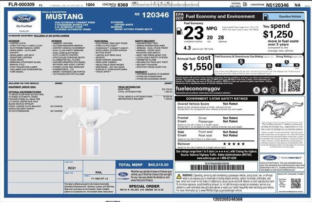 used 2022 Ford Mustang car, priced at $22,999