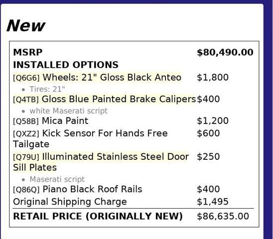 used 2021 Maserati Levante car, priced at $33,899