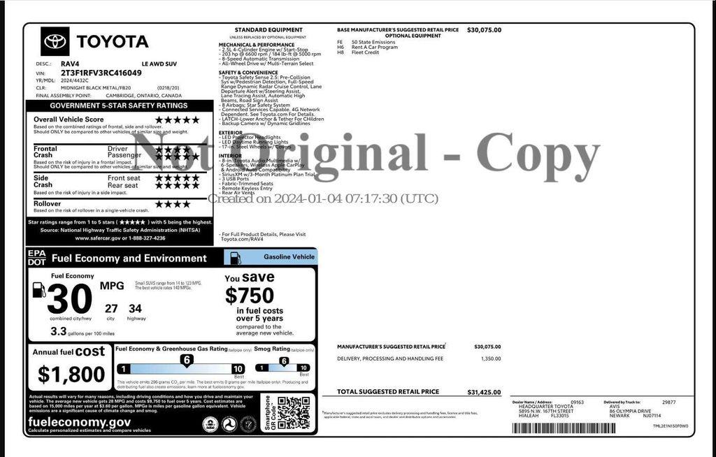 used 2024 Toyota RAV4 car, priced at $24,899