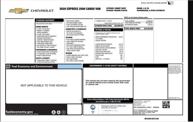 used 2020 Chevrolet Express 2500 car, priced at $19,999